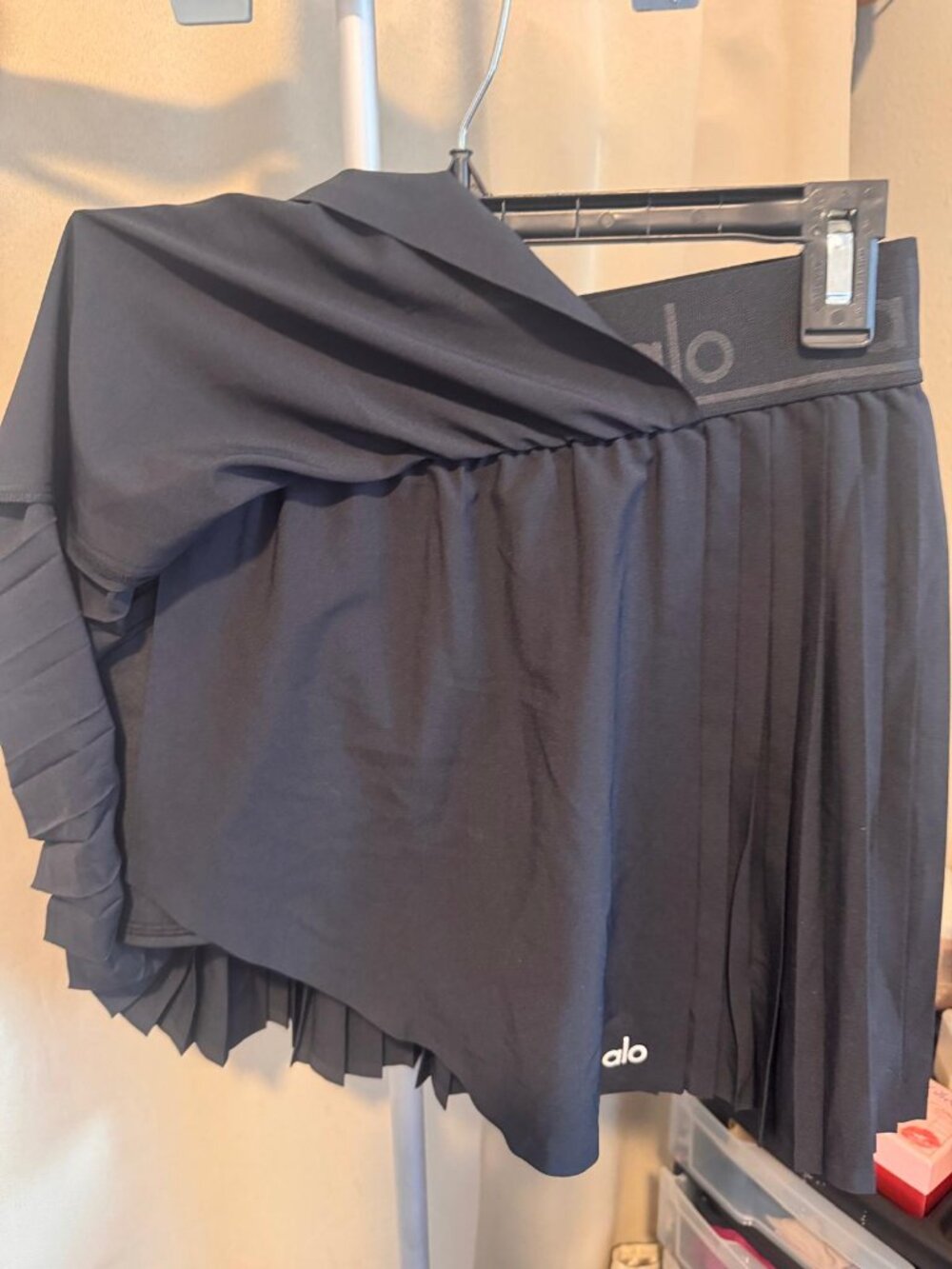 ALO Yoga Match Point Tennis Skirt Skort Black Size S – New Without Tags - Picture 6 of 9